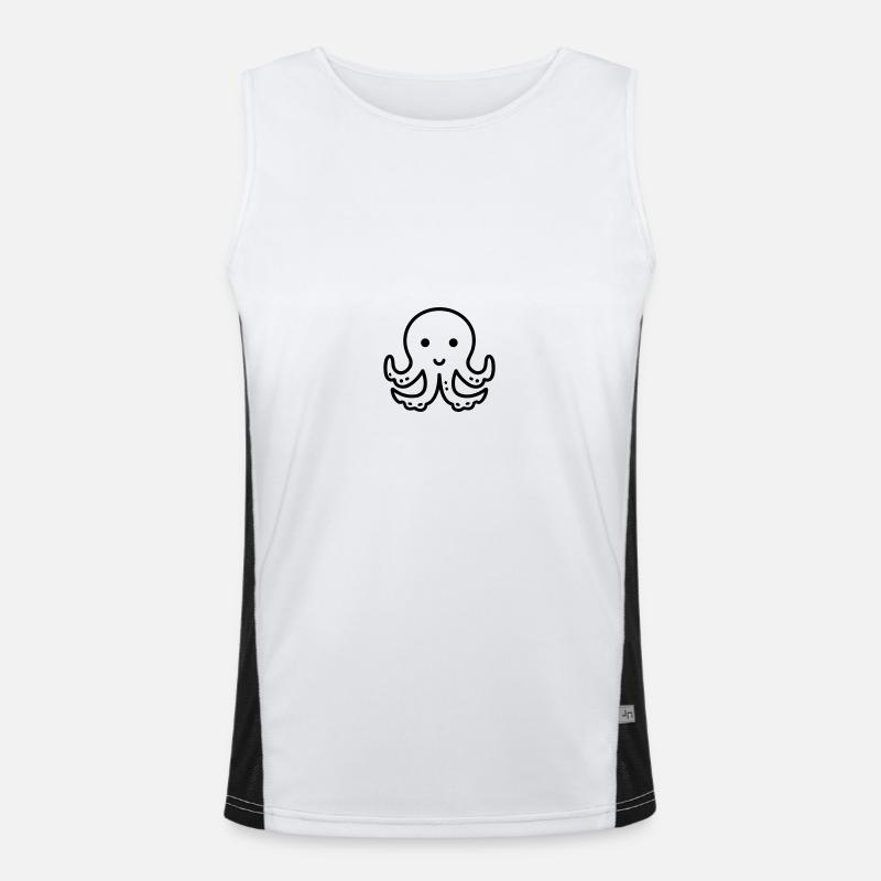 Krake Funktionelles Kontrast-Tank Top für Männer 