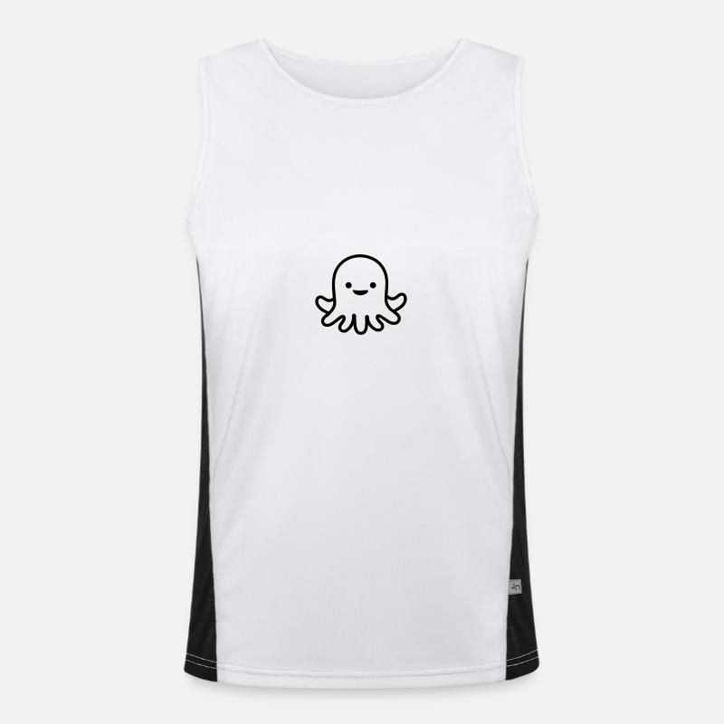 Krake Funktionelles Kontrast-Tank Top für Männer 