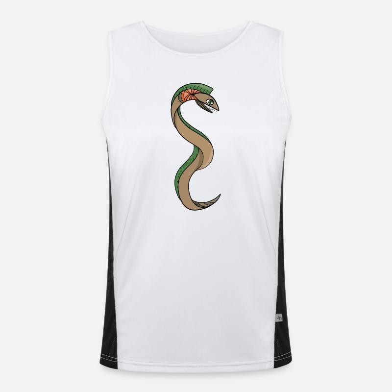 A Snake with sharp teeth - Men's Functional Contrast Tank Top  - white/black