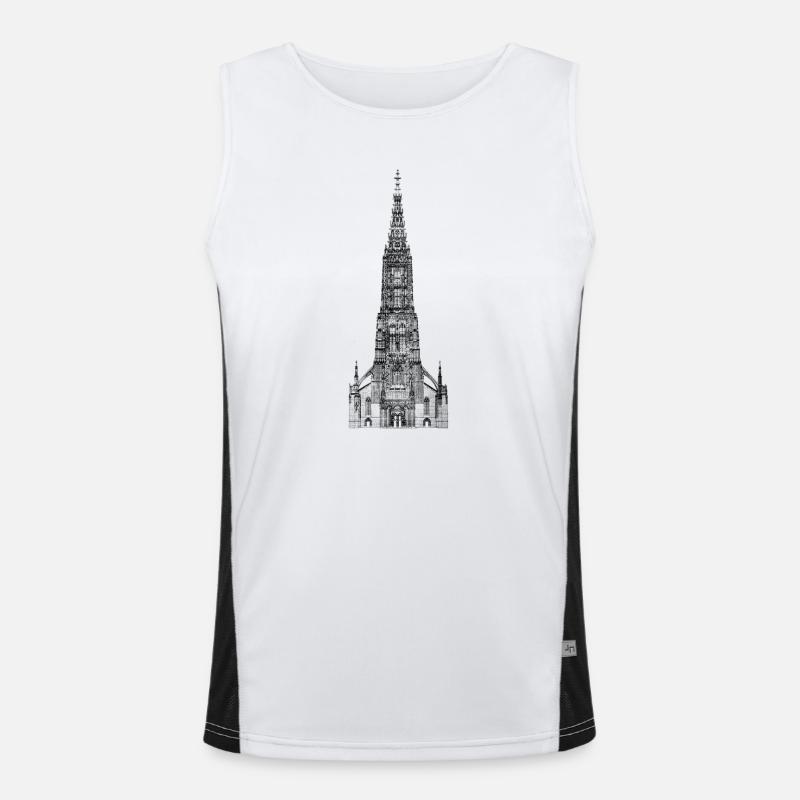 Tour de la cathédrale d’Ulm Débardeur respirant contrasté Homme 