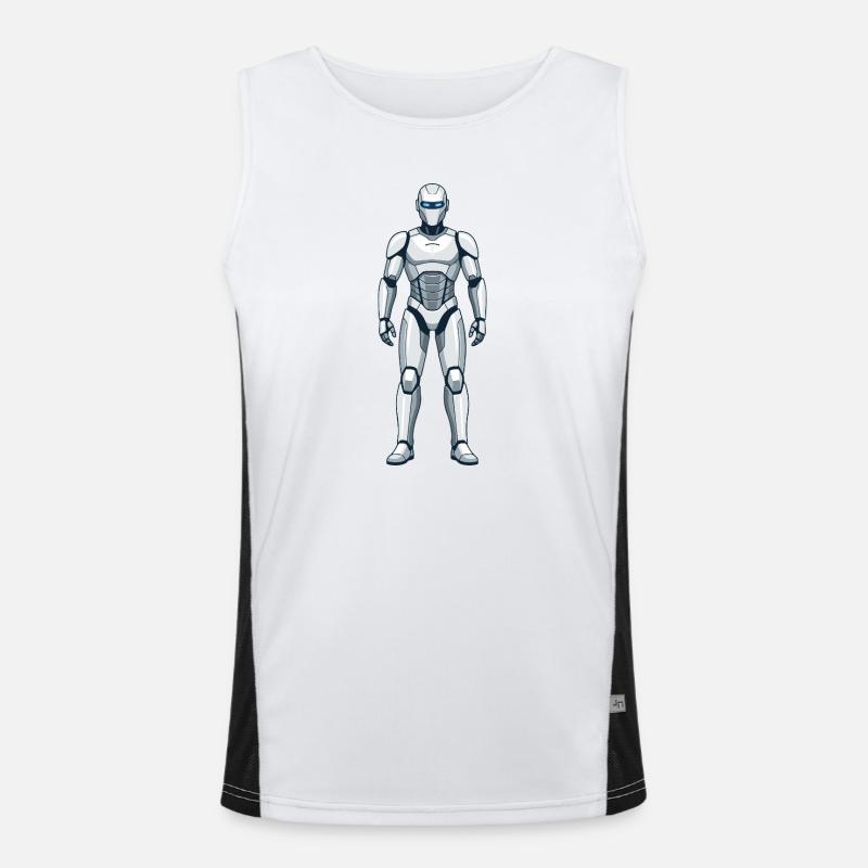 Futuristic Mech Suit Men's Functional Contrast Tank Top 