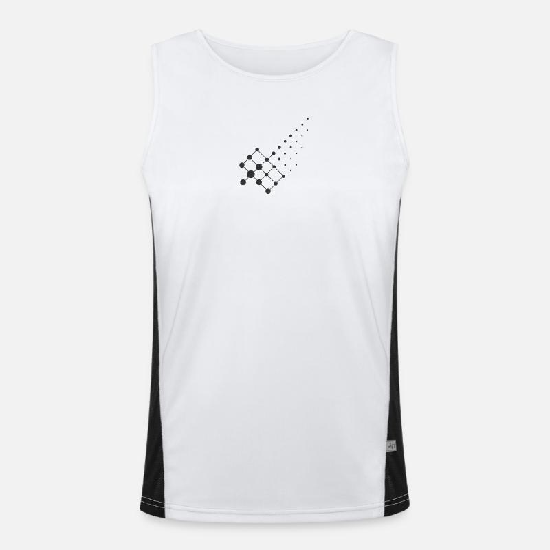 Diffusion Geometry – Chemie Design Funktionelles Kontrast-Tank Top für Männer 