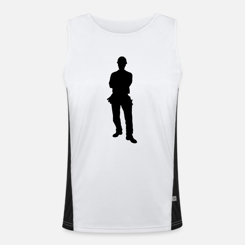 carpenter profession Men's Functional Contrast Tank Top 