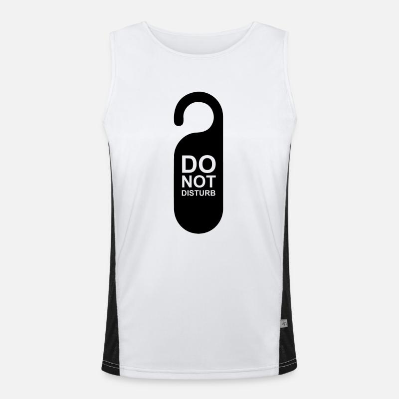 Bitte nicht stören Funktionelles Kontrast-Tank Top für Männer 
