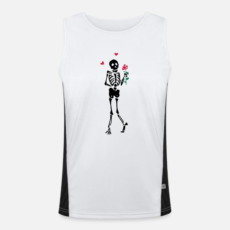 Courting Skeleton Men's Functional Contrast Tank Top 