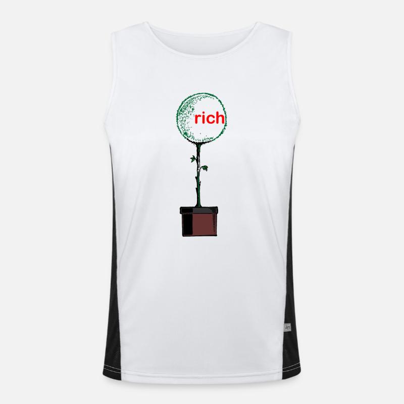 Sowing, persevering, renounced, harvesting, marveling - Men's Functional Contrast Tank Top  - white/black