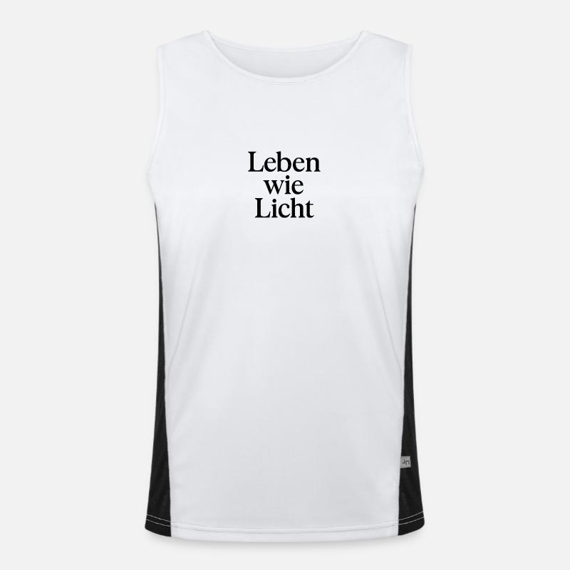 Leben wie Licht Funktionelles Kontrast-Tank Top für Männer 