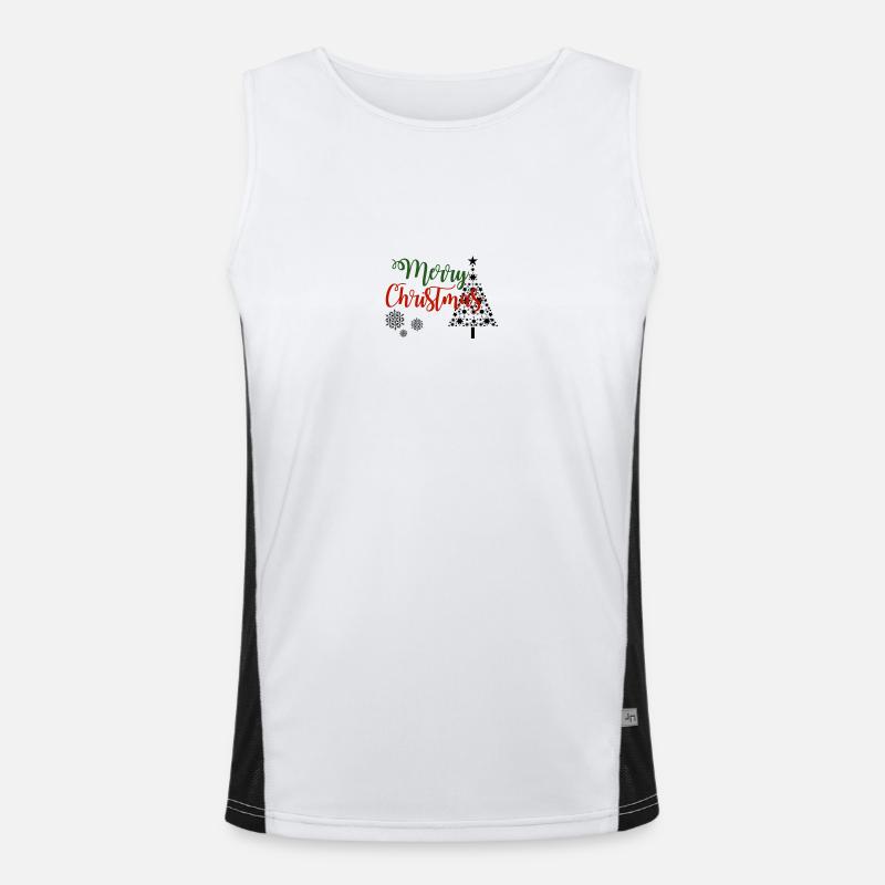 Frohe Weihnachten Funktionelles Kontrast-Tank Top für Männer 