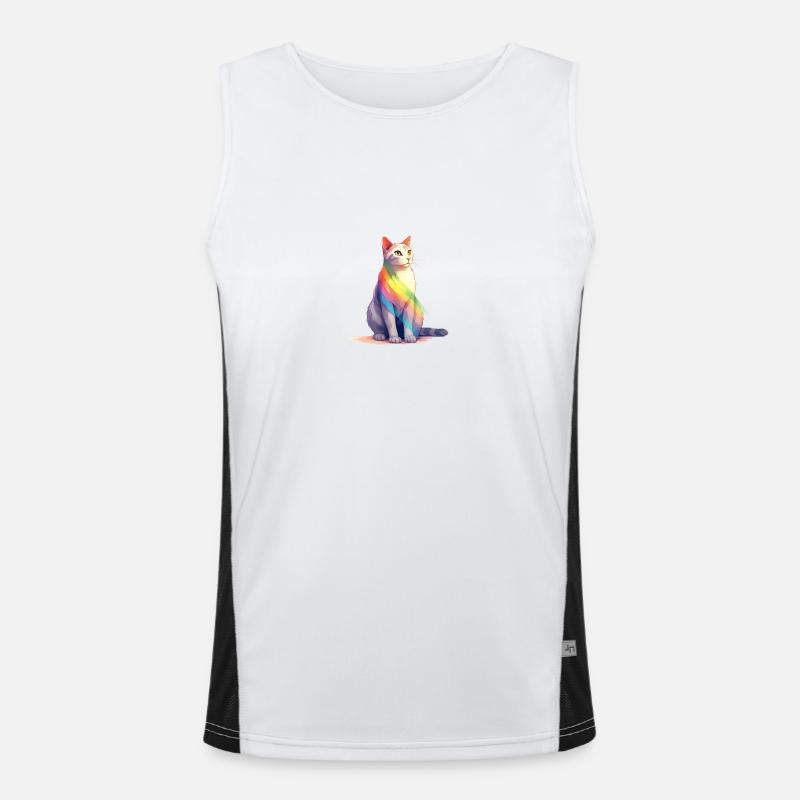 LBTQ+ Katze Funktionelles Kontrast-Tank Top für Männer 