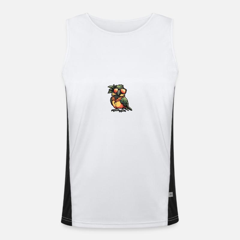 Papagai Comic Cool Summer - Men's Functional Contrast Tank Top - white/black