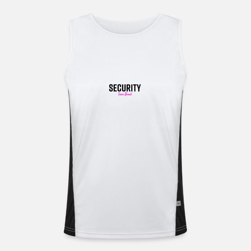 Security Team Braut Funktionelles Kontrast-Tank Top für Männer 