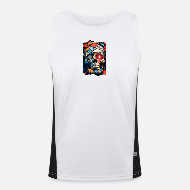 Skull Pop Art Men's Functional Contrast Tank Top 