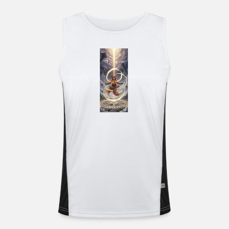 Leuchtender Runenfuchs Funktionelles Kontrast-Tank Top für Männer 