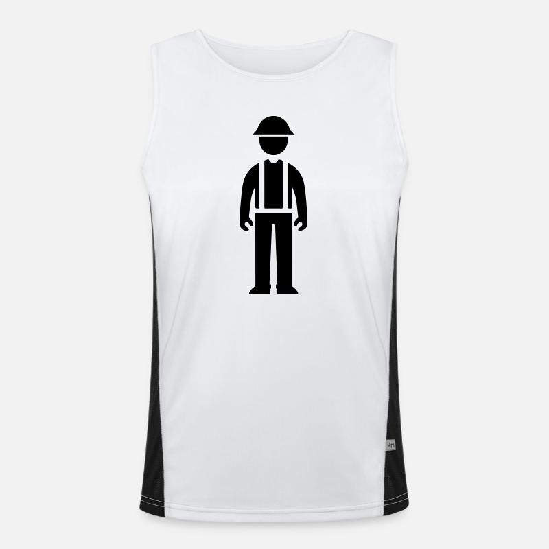 Bauarbeiter Teamleiter Funktionelles Kontrast-Tank Top für Männer 