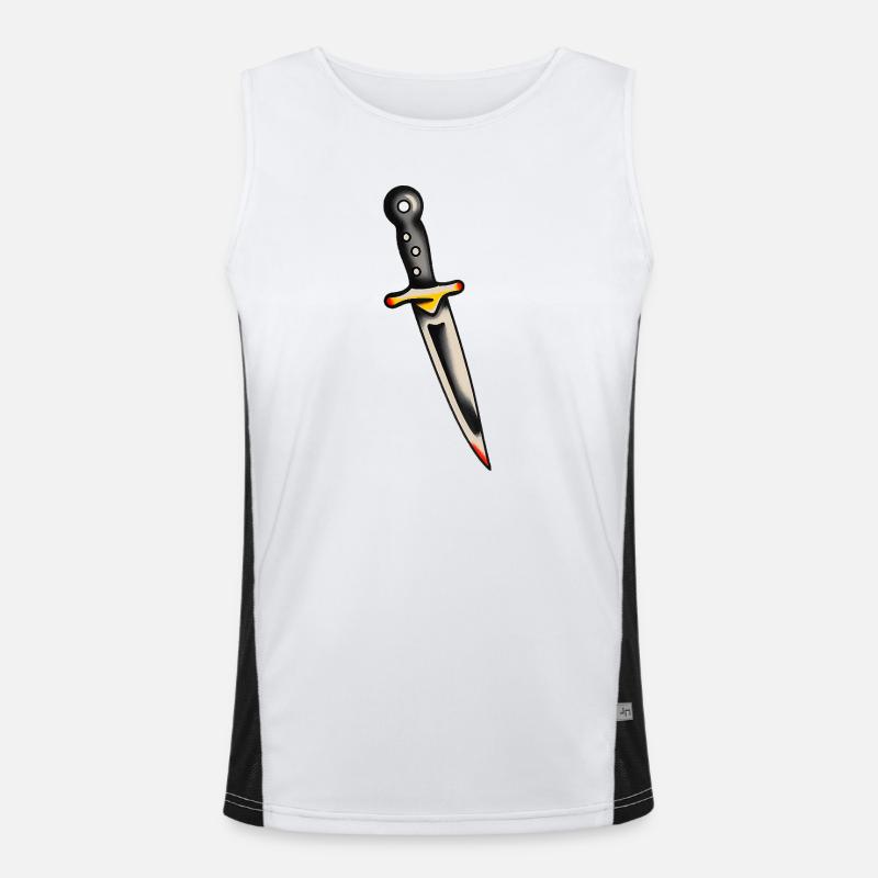 Classic Tattoo Dagger Men's Functional Contrast Tank Top 