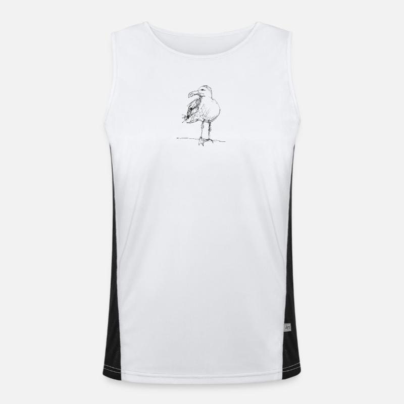 Möwe Funktionelles Kontrast-Tank Top für Männer 