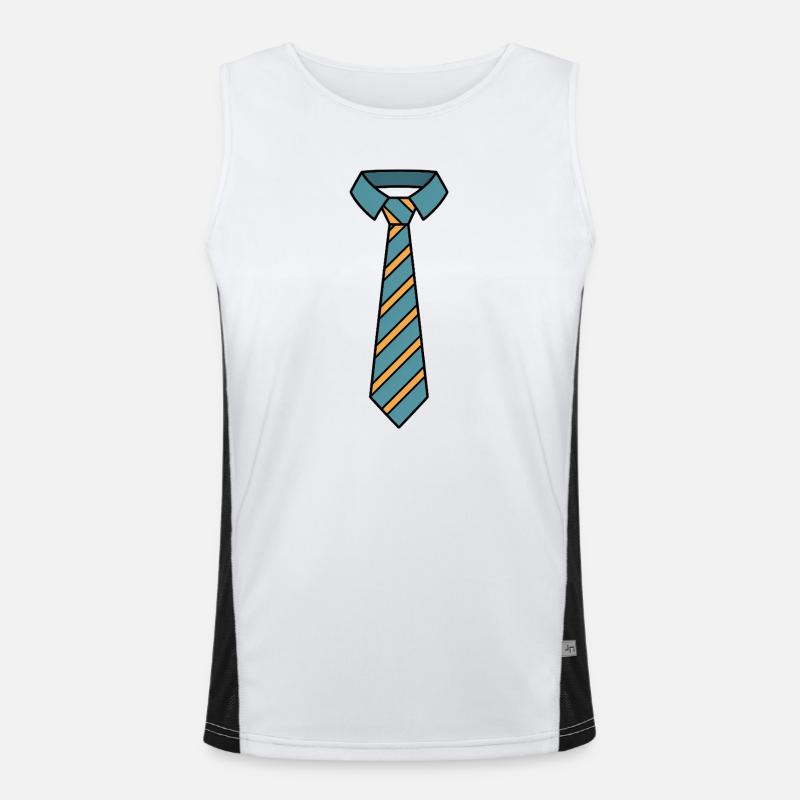 Tie Cute Comic - Men's Functional Contrast Tank Top  - white/black