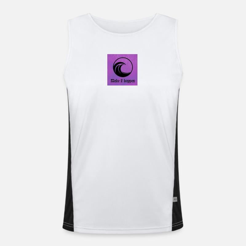 Wavy Circle MakeItMotif Men's Functional Contrast Tank Top 