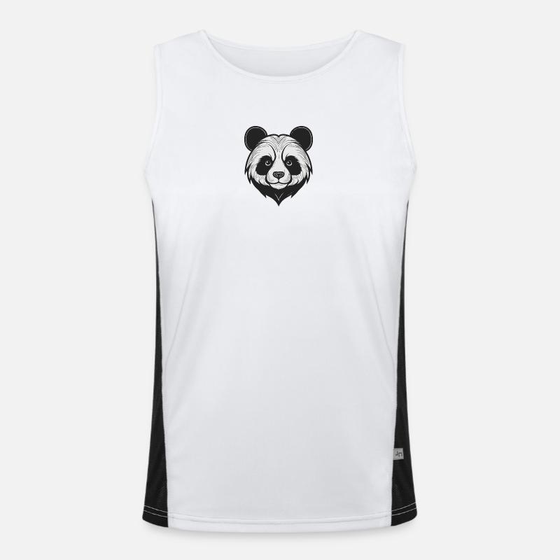 Conception de masque de panda charmant Débardeur respirant contrasté Homme 