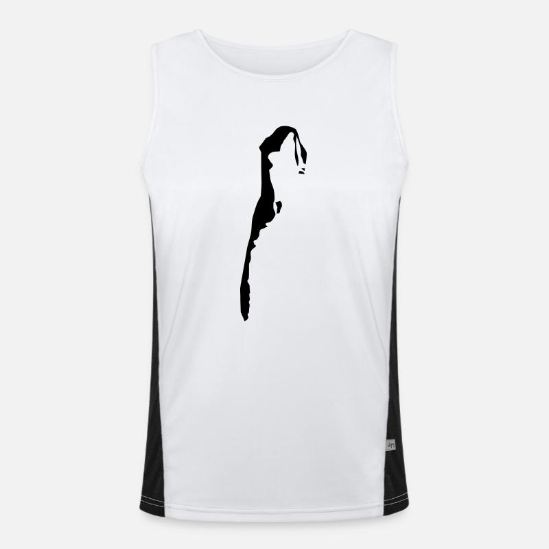 hiddensee2 - Men's Functional Contrast Tank Top  - white/black