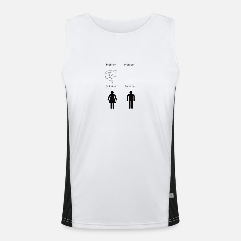 Problem not Problem M W Débardeur respirant contrasté Homme 