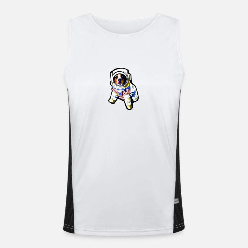 Space beagle explorer Men's Functional Contrast Tank Top 