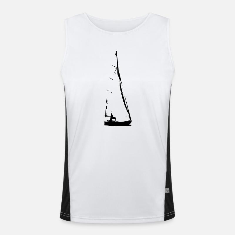 Sailing Boat Men's Functional Contrast Tank Top 