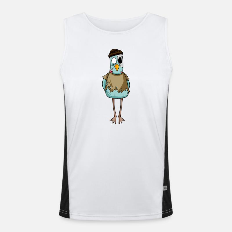 Zombie Seagull - Men's Functional Contrast Tank Top - white/black