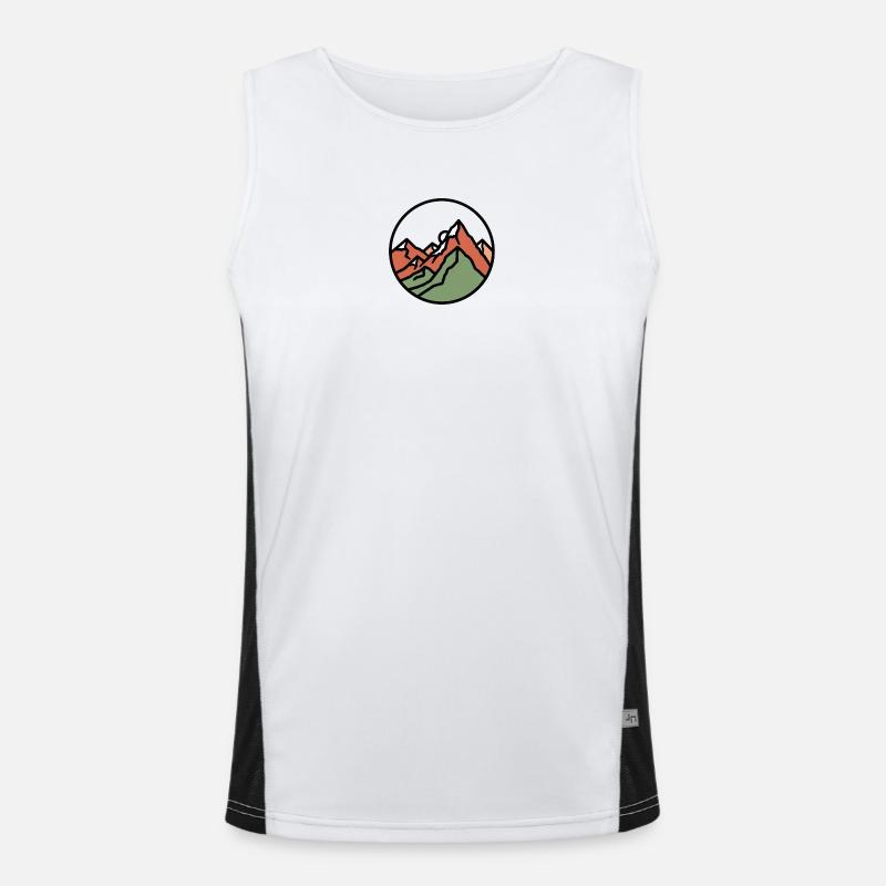 District Mountains Sunset Men's Functional Contrast Tank Top 