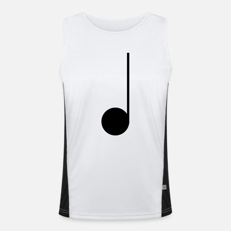 note - Men's Functional Contrast Tank Top  - white/black