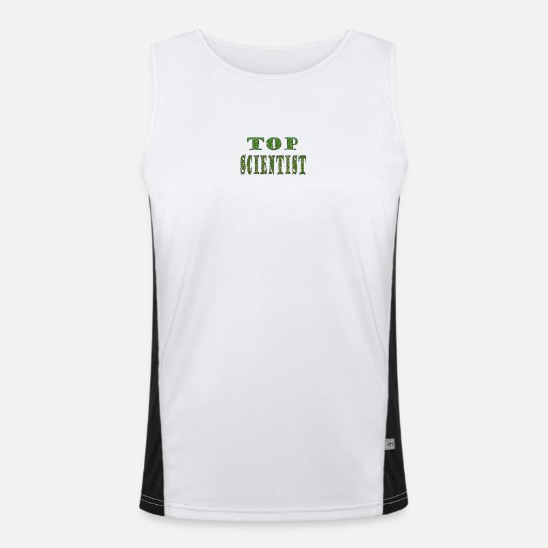 Top Scientist Green Texture Men's Functional Contrast Tank Top 