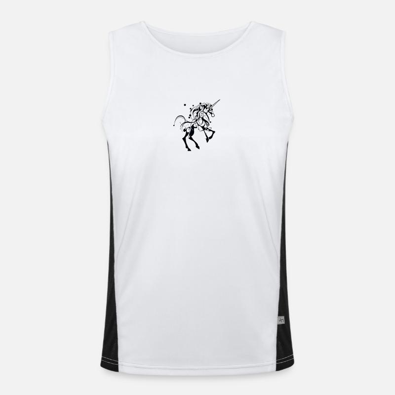 Einhorn Funktionelles Kontrast-Tank Top für Männer 