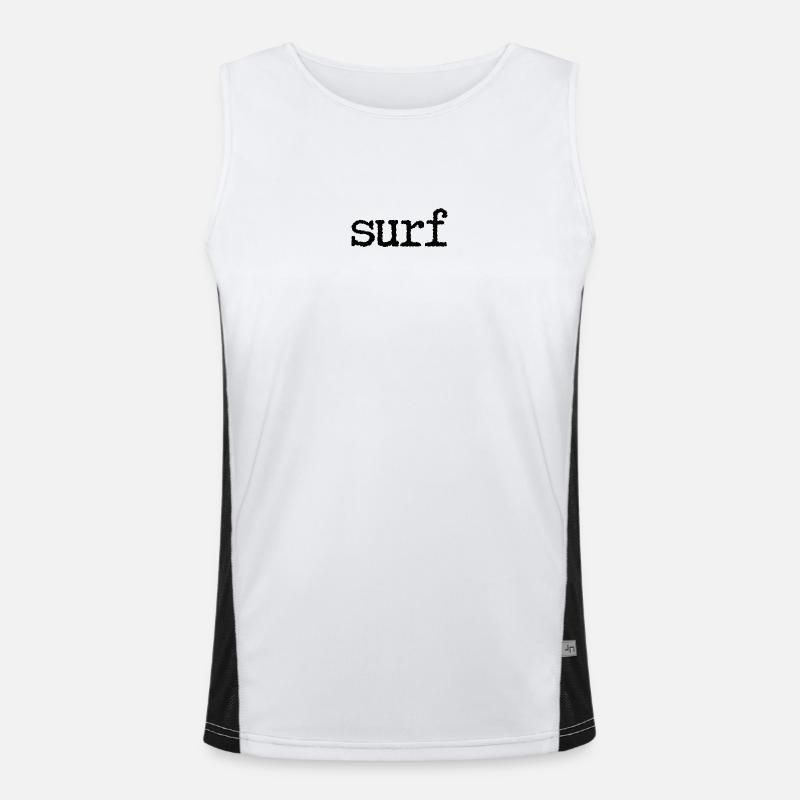 Surf - Men's Functional Contrast Tank Top - white/black