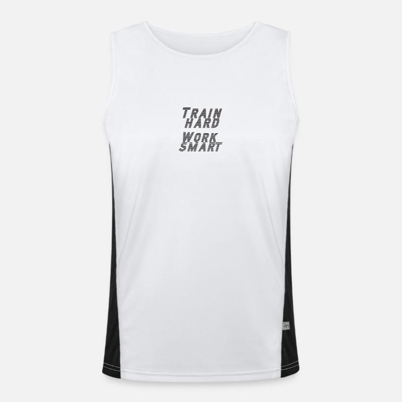 train hard - work smart Funktionelles Kontrast-Tank Top für Männer 
