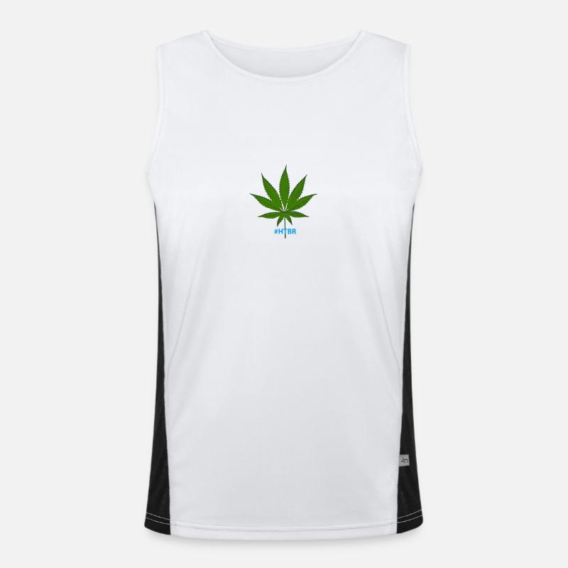 #Weed_HTBR Funktionelles Kontrast-Tank Top für Männer 