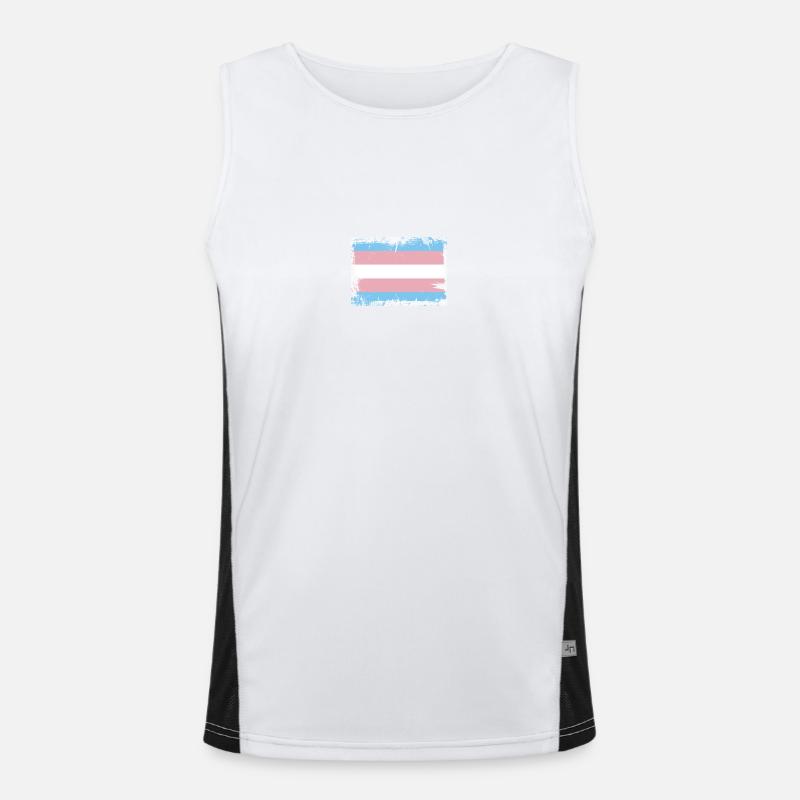 Drapeau de la fierté trans Débardeur respirant contrasté Homme 