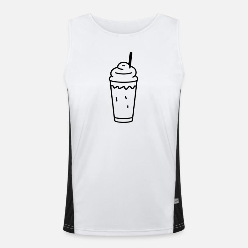 milkshake - Men's Functional Contrast Tank Top  - white/black