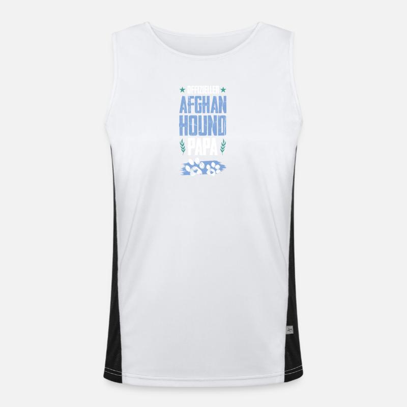 Afghan Hound Dogs Dad Men's Functional Contrast Tank Top 