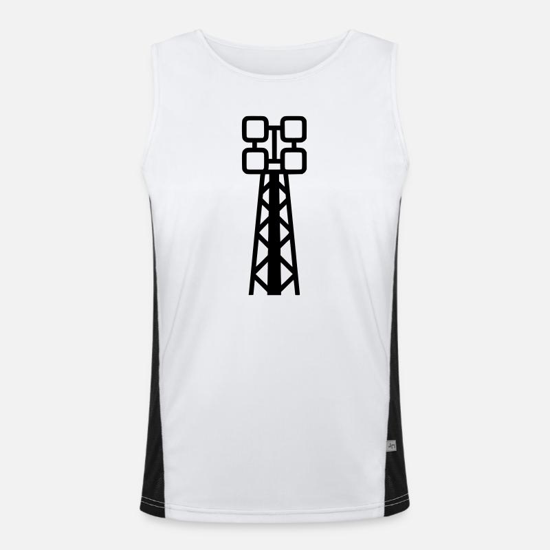 Vecteur de mât de stade à projecteurs Débardeur respirant contrasté Homme 