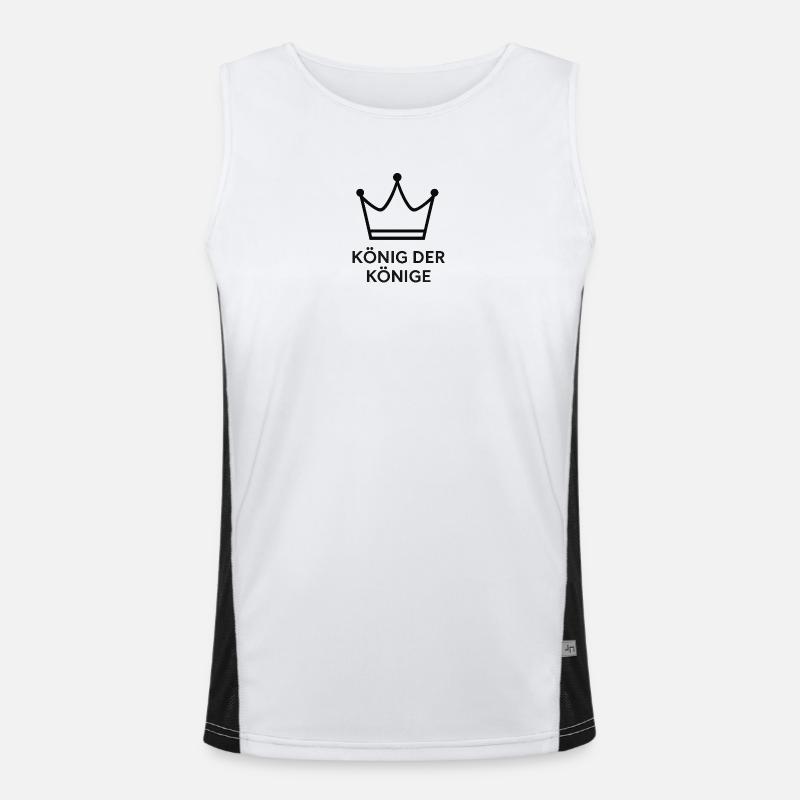 König der Könige Krone Funktionelles Kontrast-Tank Top für Männer 
