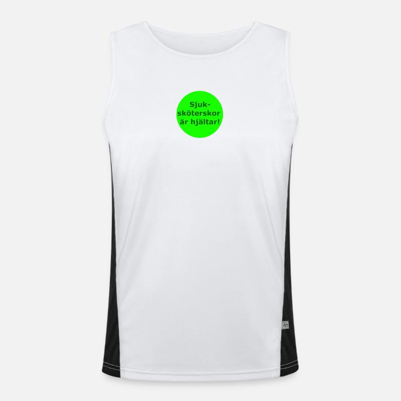 Nurses are heroes! (Green circle) Men's Functional Contrast Tank Top 