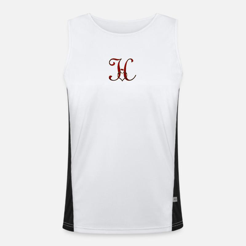 Monogram H with heart frame Men's Functional Contrast Tank Top 