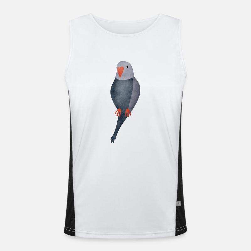 Wellensittich Funktionelles Kontrast-Tank Top für Männer 