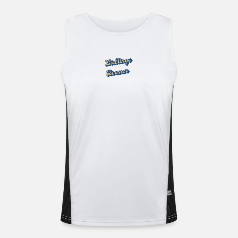 Liebings Boomer Script Logo Funktionelles Kontrast-Tank Top für Männer 