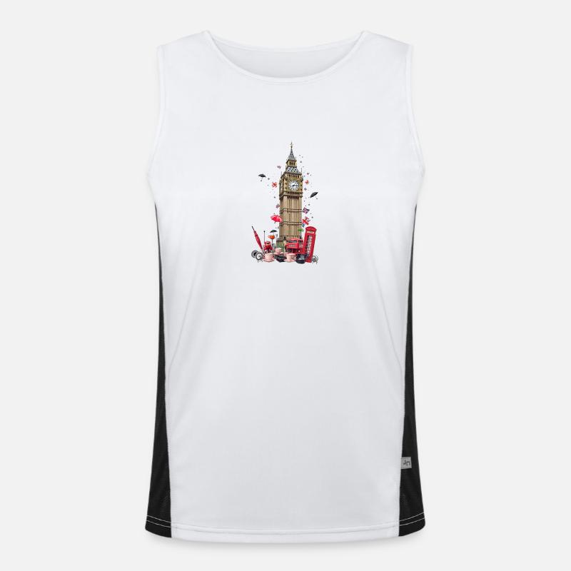 London Funktionelles Kontrast-Tank Top für Männer 