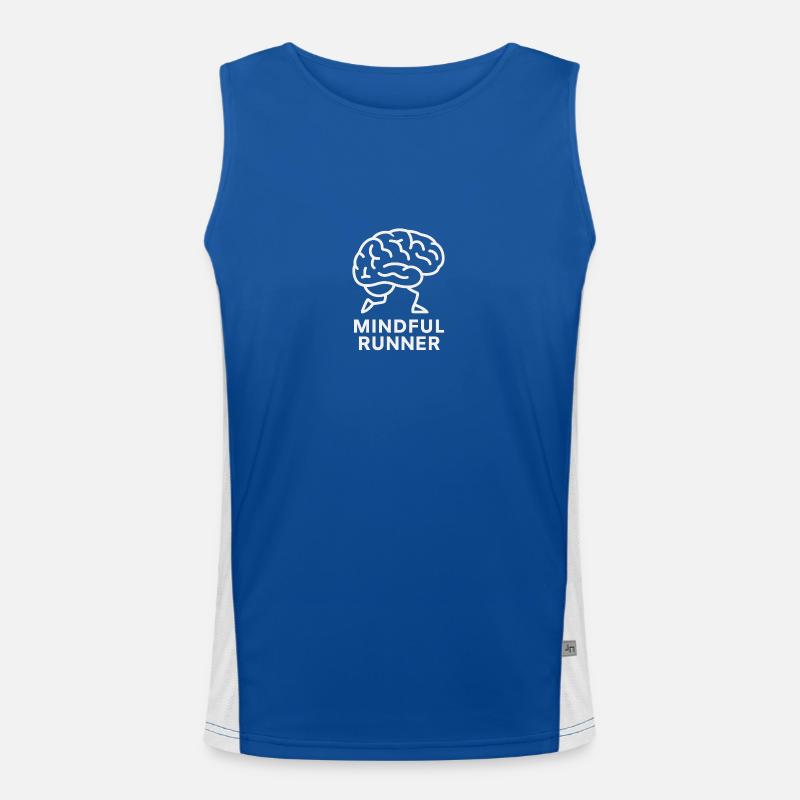 Mindful Runner Brain Funktionelles Kontrast-Tank Top für Männer 