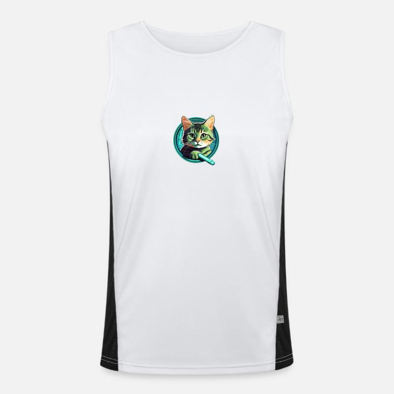 MagicCat Funktionelles Kontrast-Tank Top für Männer 