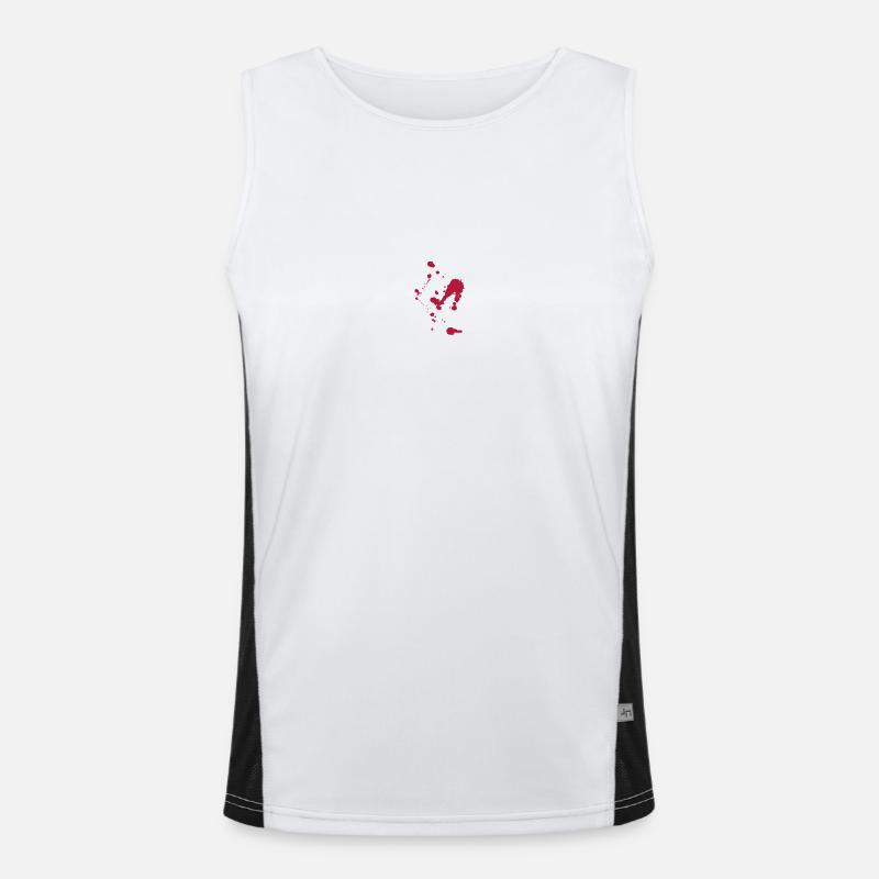 Blutfleck Funktionelles Kontrast-Tank Top für Männer 