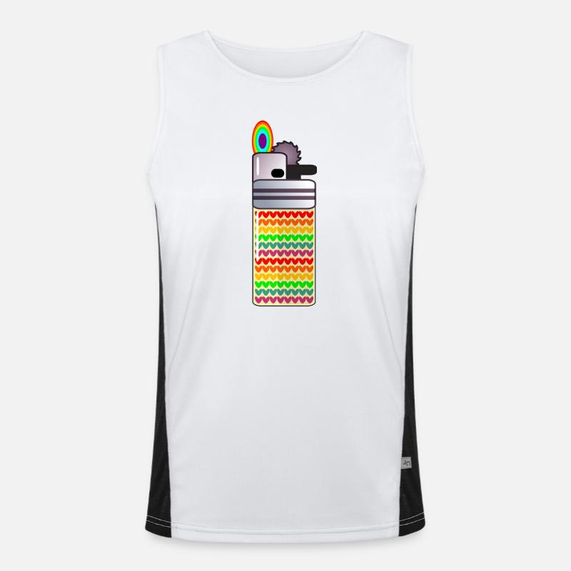 RAINBOW - LIGHTER SMOKING Men's Functional Contrast Tank Top 