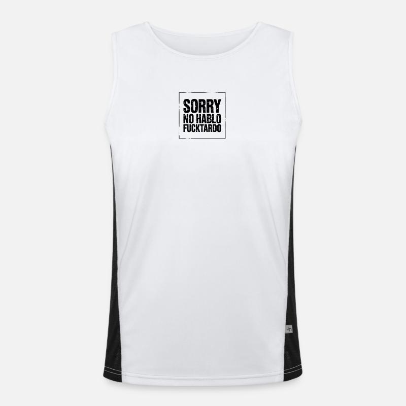 Expressive Expression with Strong Text Design Men's Functional Contrast Tank Top 